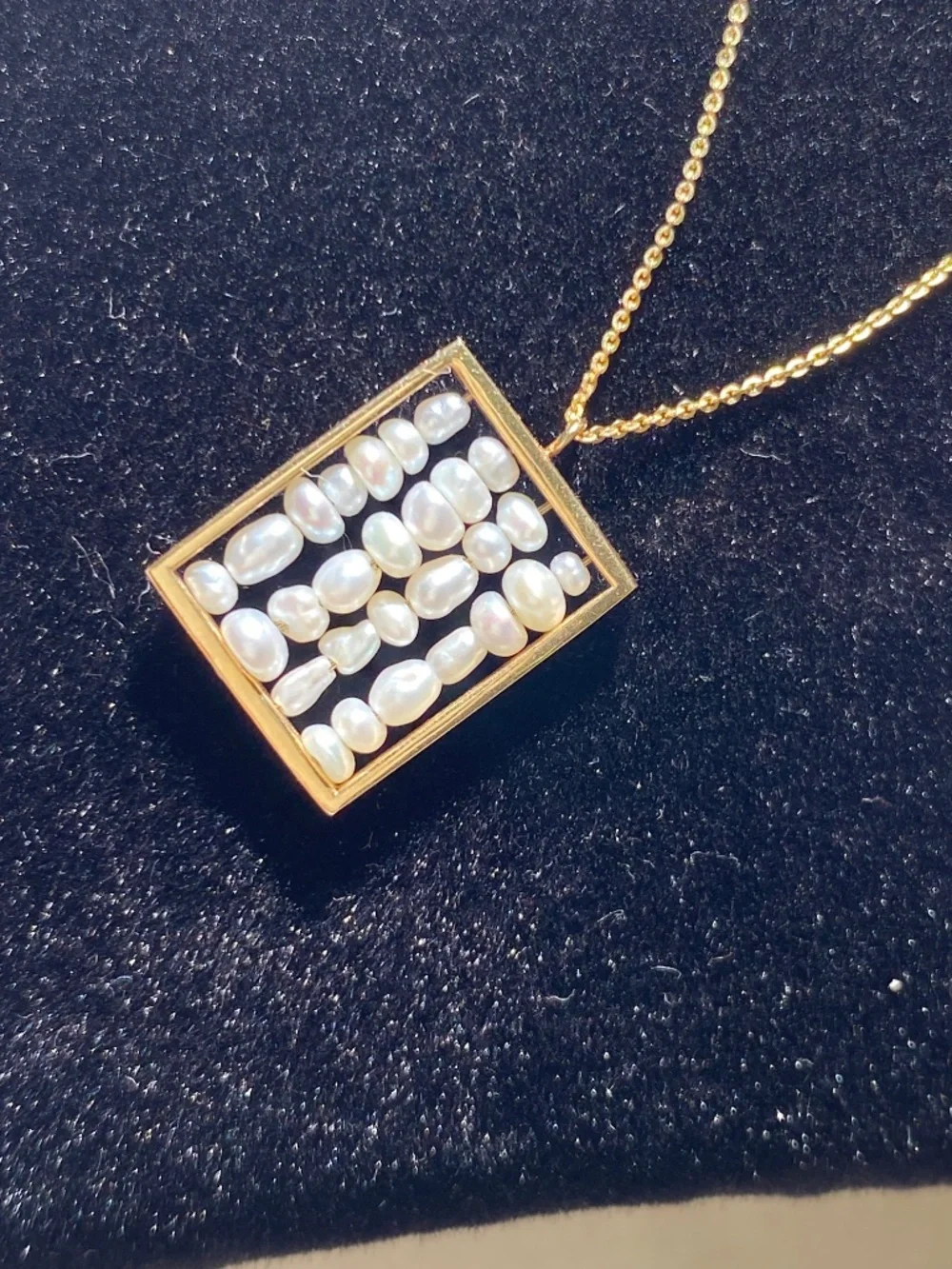 WWAKE 14k Pearl Small Weaving Pendant Necklace - Picture 6 of 8